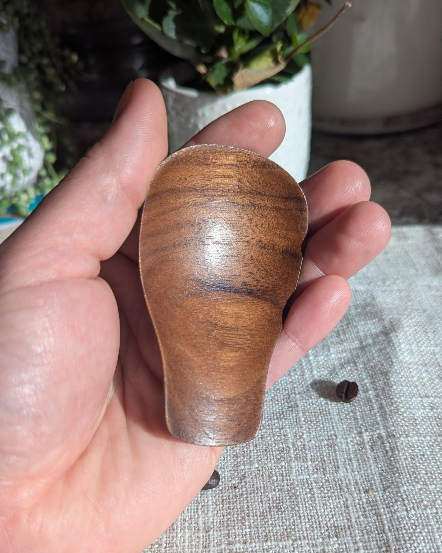 Walnut Teaspoon Rest – Handmade Wooden Coffee Spoon Holder, Minimalist Utensil Rest, Food Safe Kitchen Gift, Small Batch Walnut Tray