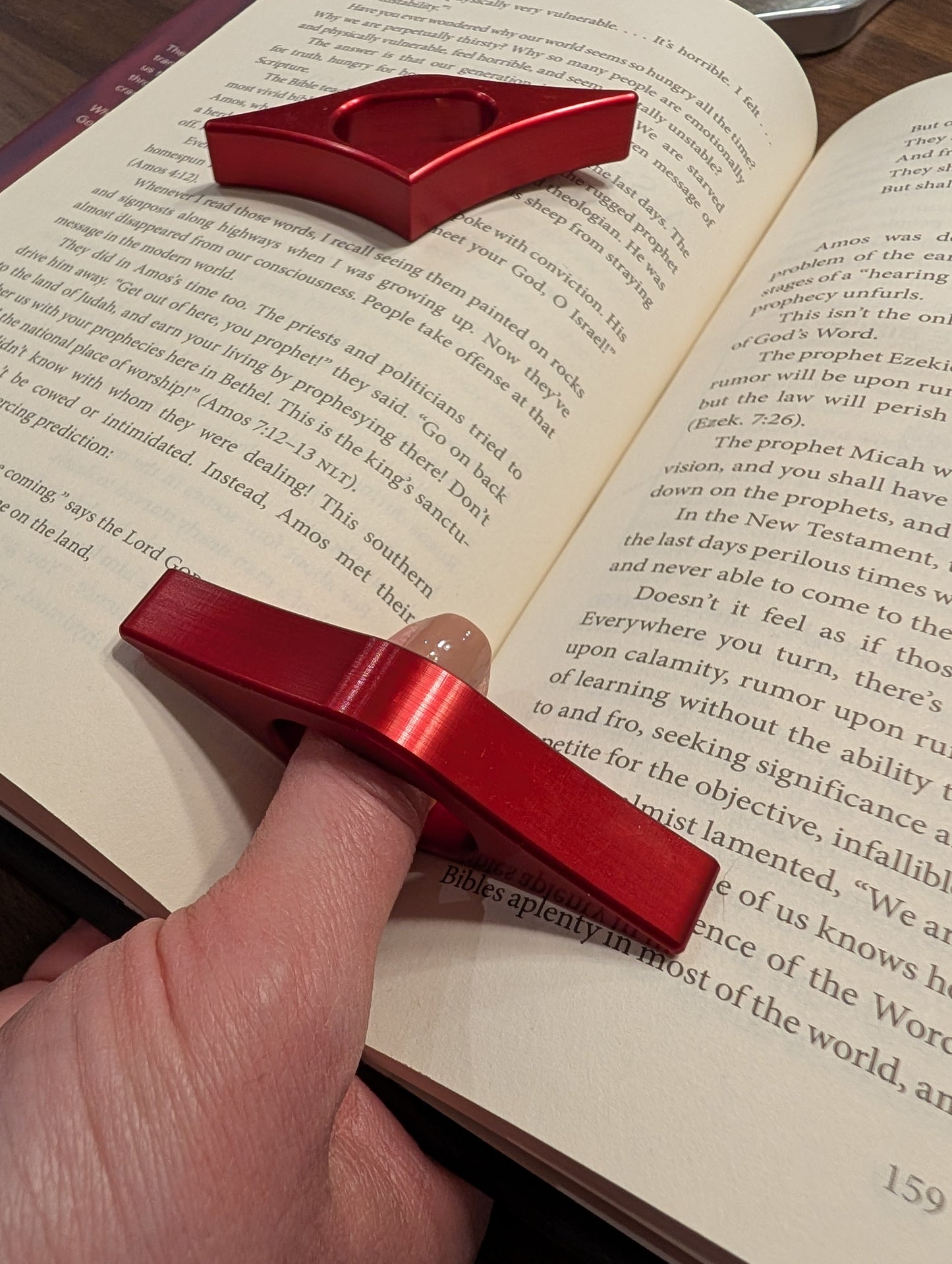 Aluminum Thumb Ring For Book Lovers CNC