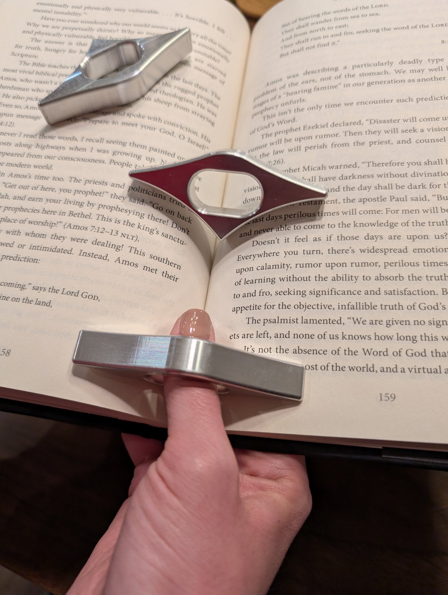 Aluminum Thumb Ring For Book Lovers CNC