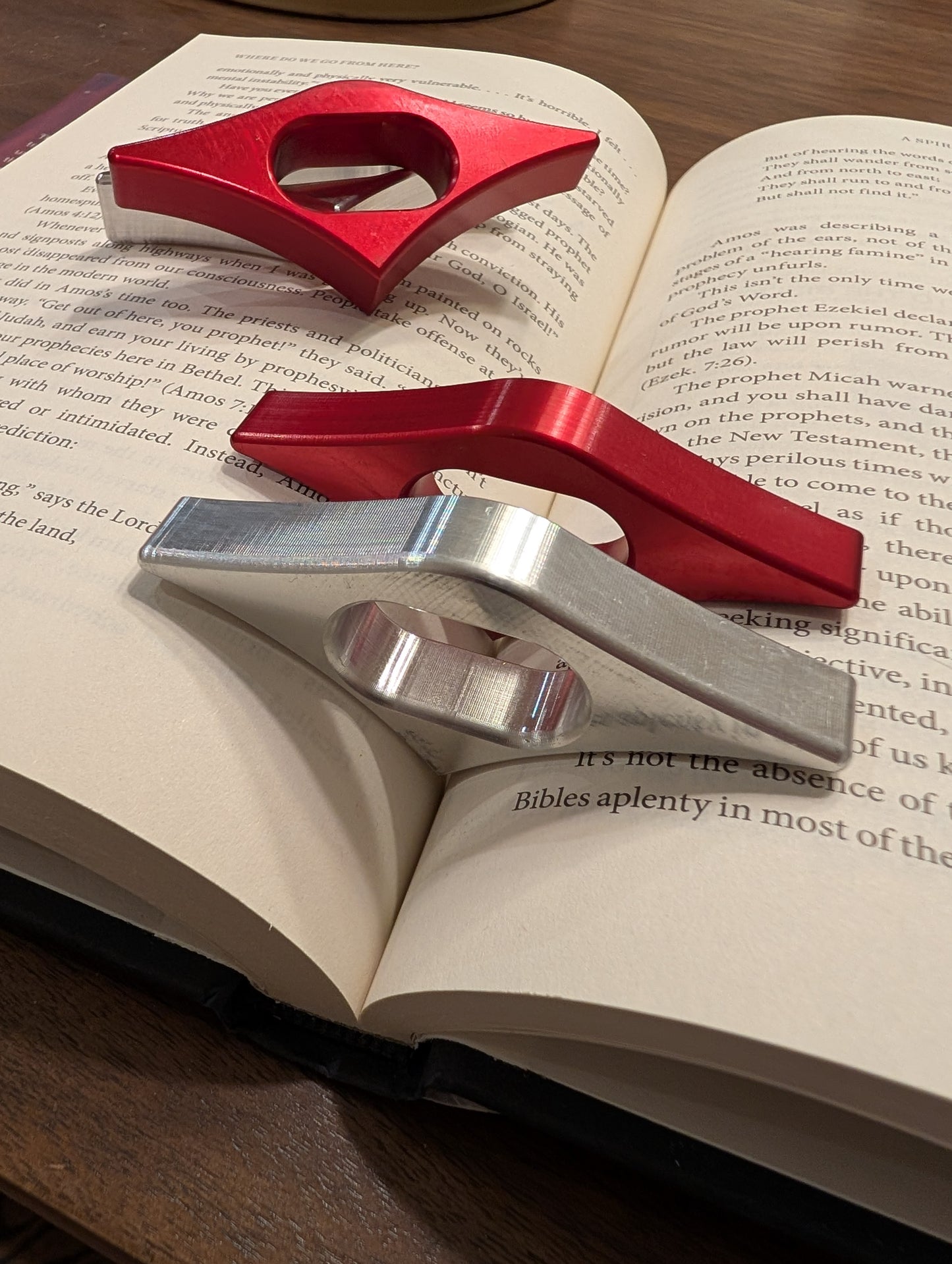 Aluminum Thumb Ring For Book Lovers CNC