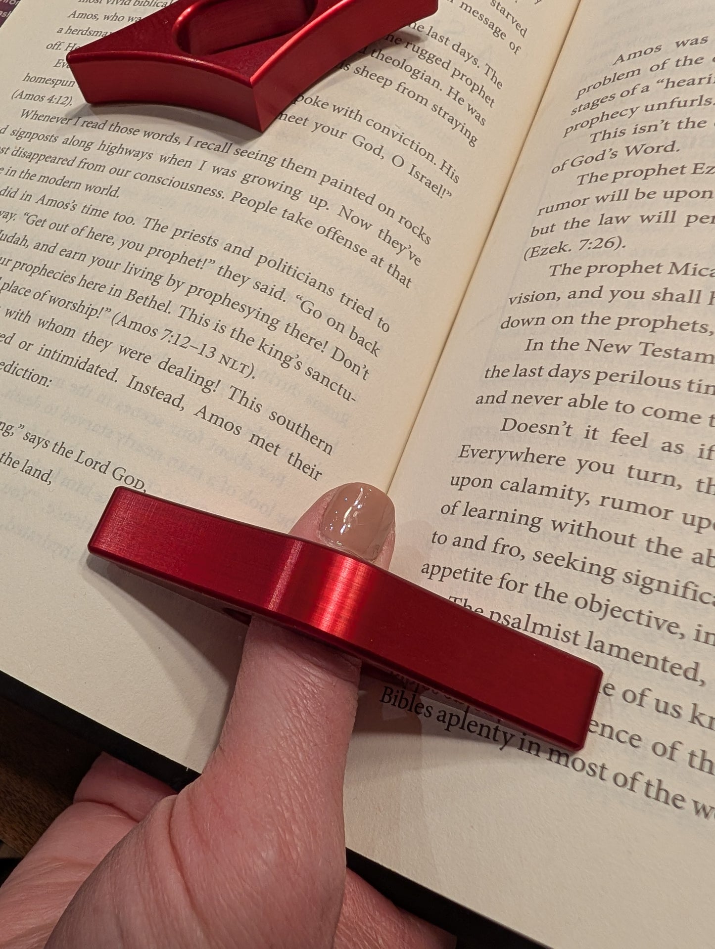 Aluminum Thumb Ring For Book Lovers CNC