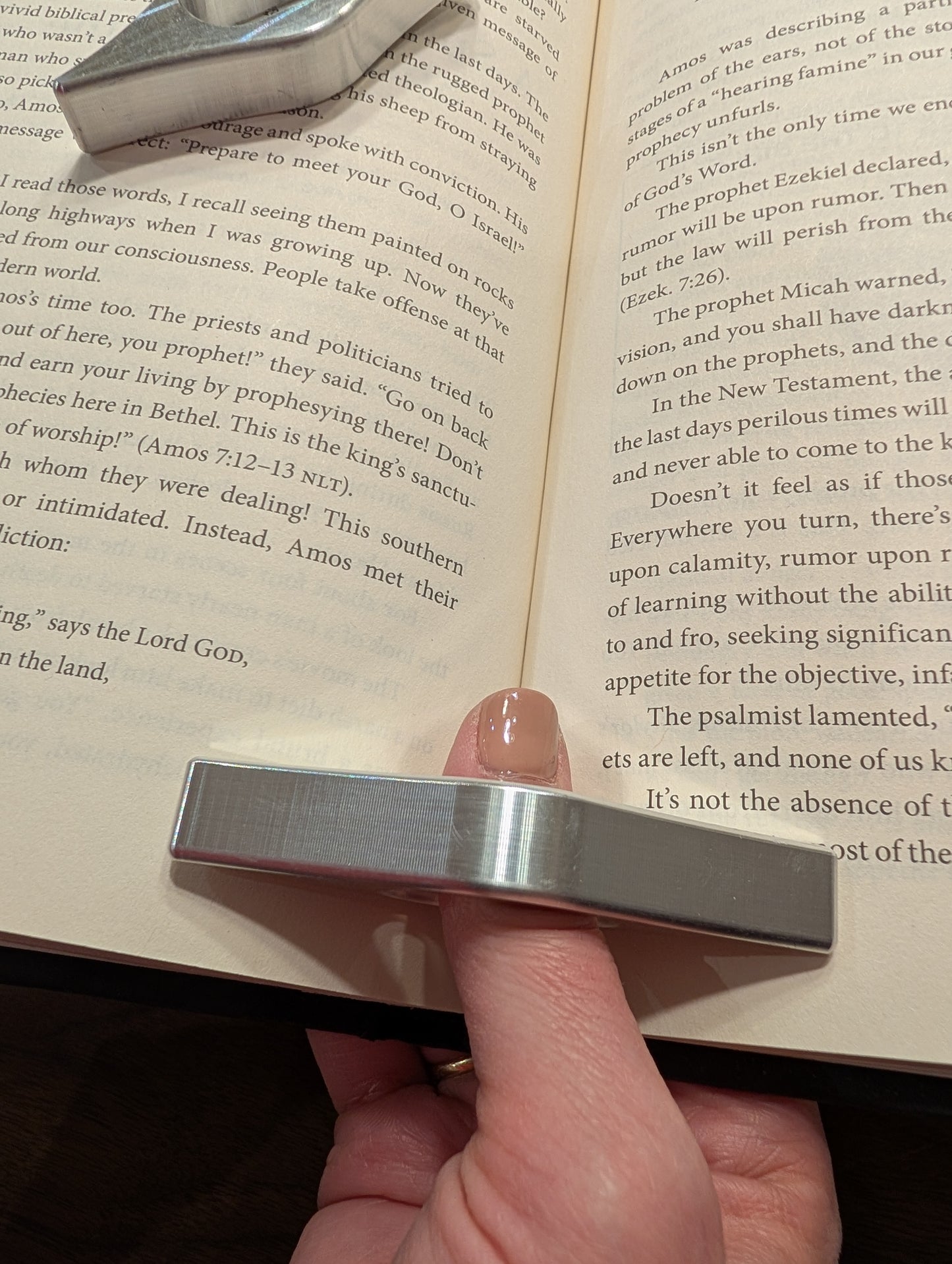 Aluminum Thumb Ring For Book Lovers CNC